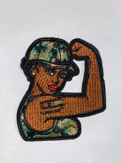 Army Girl Iron On Patch
